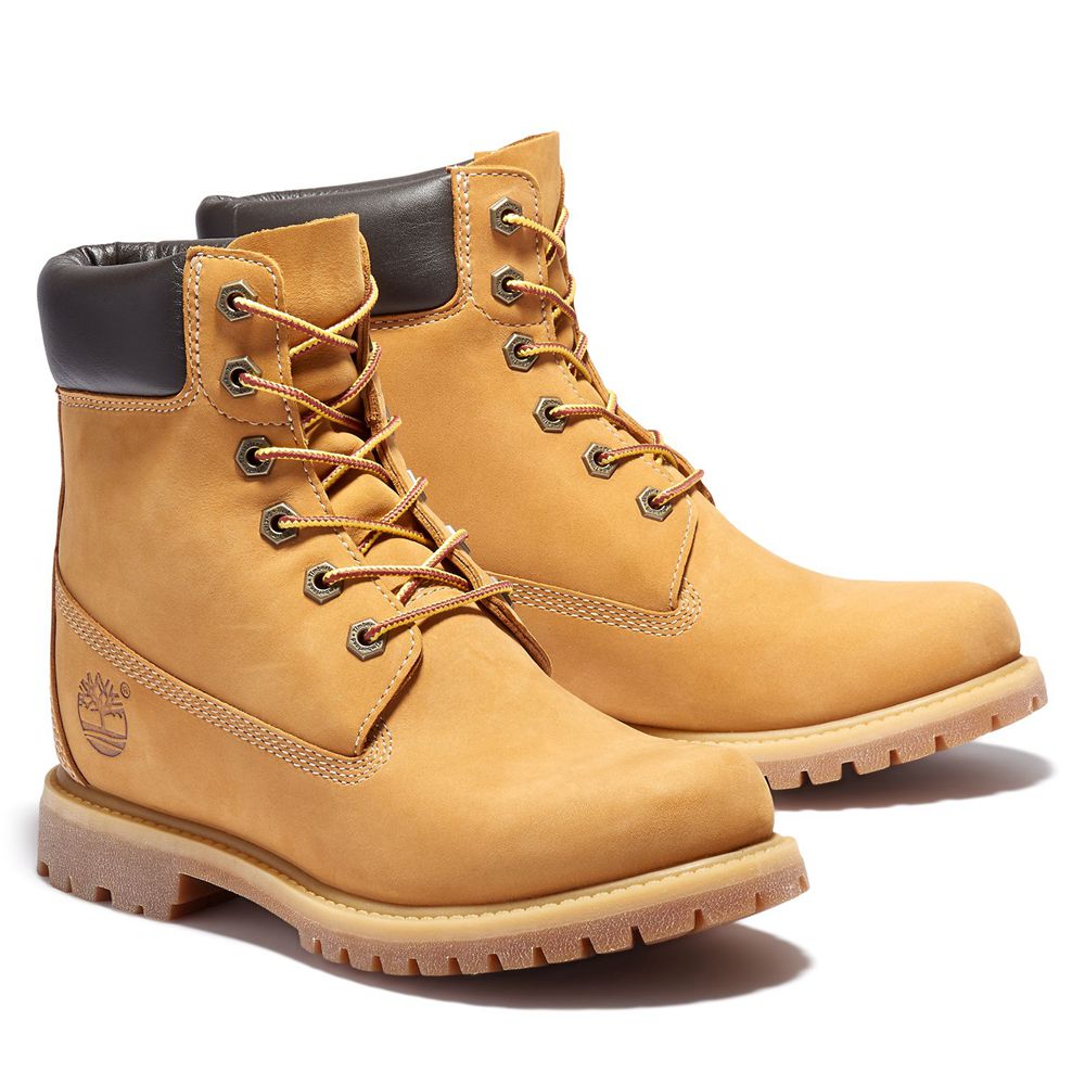 Timberland 6-Inch Μποτακια Γυναικεια Καφε - Premium Waterproof Internal Wedge - Greece 9265713-CI